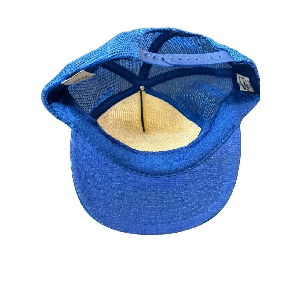 NOS Deadstock Vintage Texas Hot Shot Co. Blue Mesh Trucker Hat